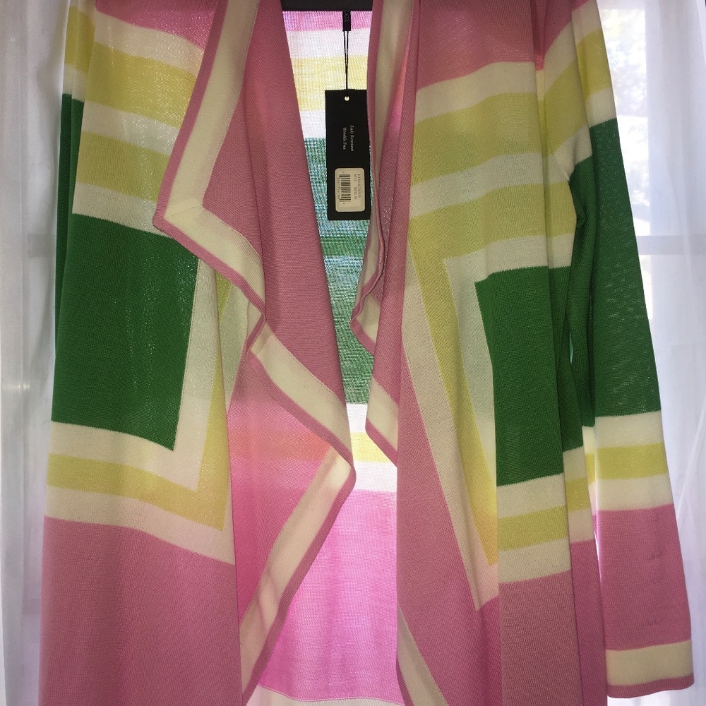 Colorblock Draped Cardigan, Petite